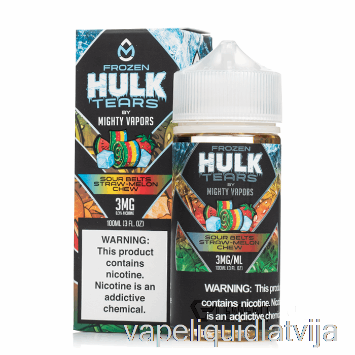 Saldētas Skābās Jostas Salmu Melones Košļāšana - Hulk Asaras - 100ml 0mg Vape šķidrums